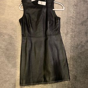 Alexander Wang Leather Dress With Chain Detail